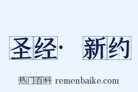 圣经·新约是什么意思的图片